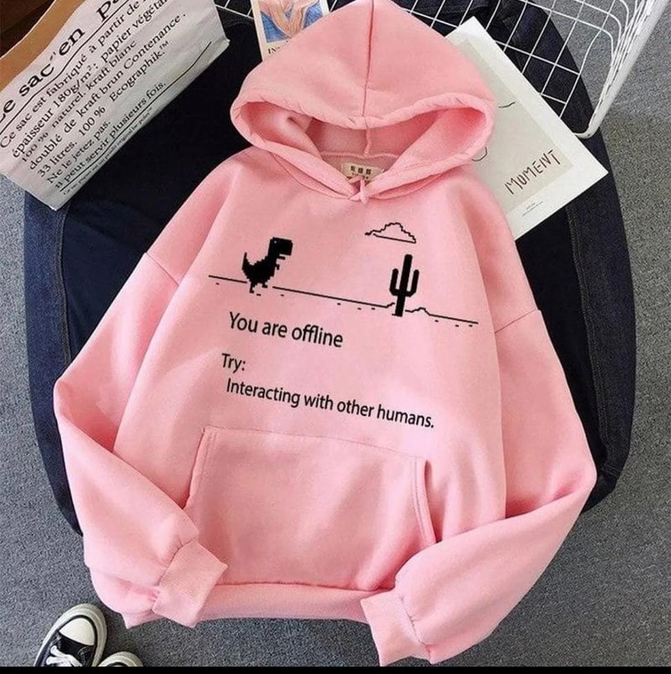 Women's fleece printed hoodie