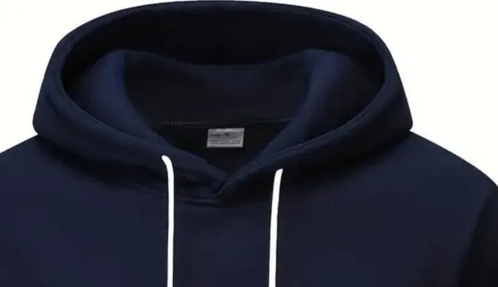 Beautiful navy blue plain hoodie