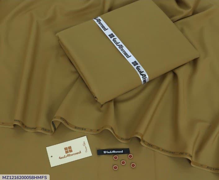 Gul Ahmed Winter Wool Fabric - Olive Brown Gents Shalwar Kameez