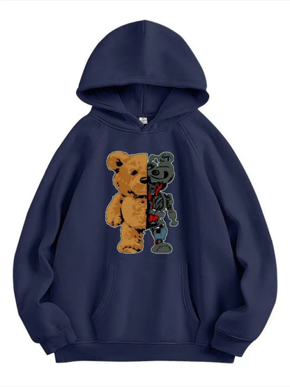 1 Pc Men's Fleece Printed Hoodie