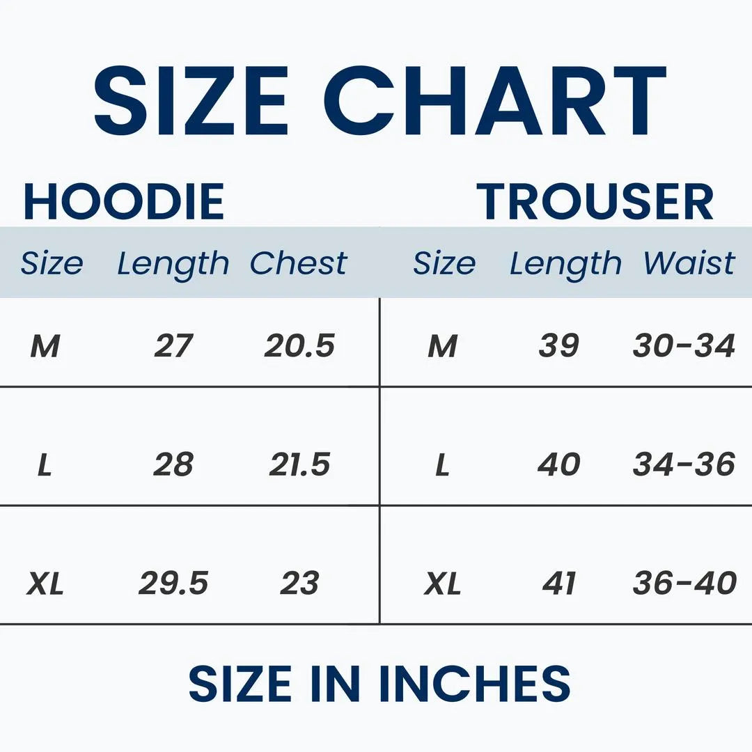 Men's Fleece Printed Zipper Track Suit - 2 Pcs
