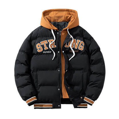 Winter Jacket Men's Zipper New Jacket Streetwear Windproof Fashion Jacket Hooded Parkers Winter Thick Thermal Cotton Coat Men's