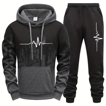 High Quality Men's Tracksuit Casual Jogging Men Versatile Sweatshirts Sweat Pants Fashion Comfort Daily Sports Simple Hoodie Set