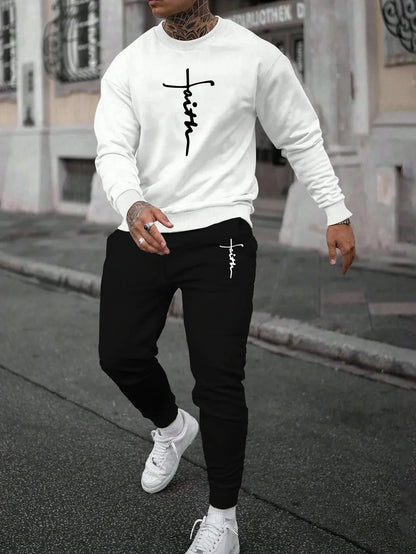 Casual Quality Autumn Winter Men's Tracksuit Daily Fashion Single Sweatshirts Sweatpants Men Sports Comfort Simplicity Outdoor