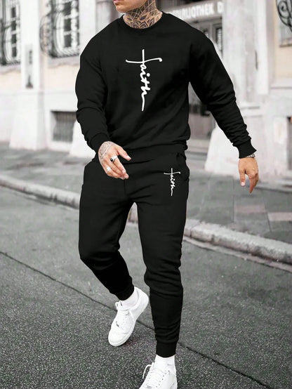 Casual Quality Autumn Winter Men's Tracksuit Daily Fashion Single Sweatshirts Sweatpants Men Sports Comfort Simplicity Outdoor