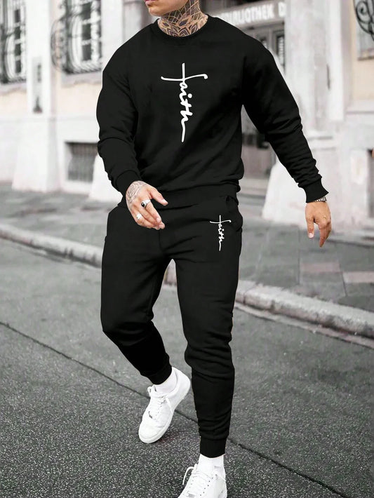 Casual Quality Autumn Winter Men's Tracksuit Daily Fashion Single Sweatshirts Sweatpants Men Sports Comfort Simplicity Outdoor