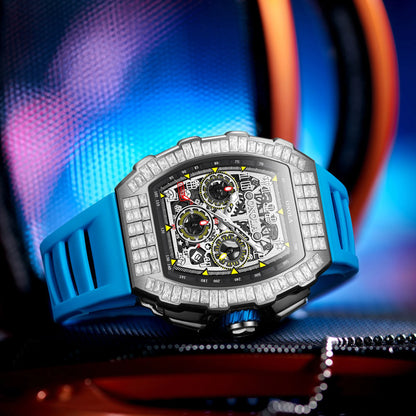 ONOLA Men Mechanical Watch Casual Silicone 30M Waterproof Automatic Watch for Men Military Man Sports Watch