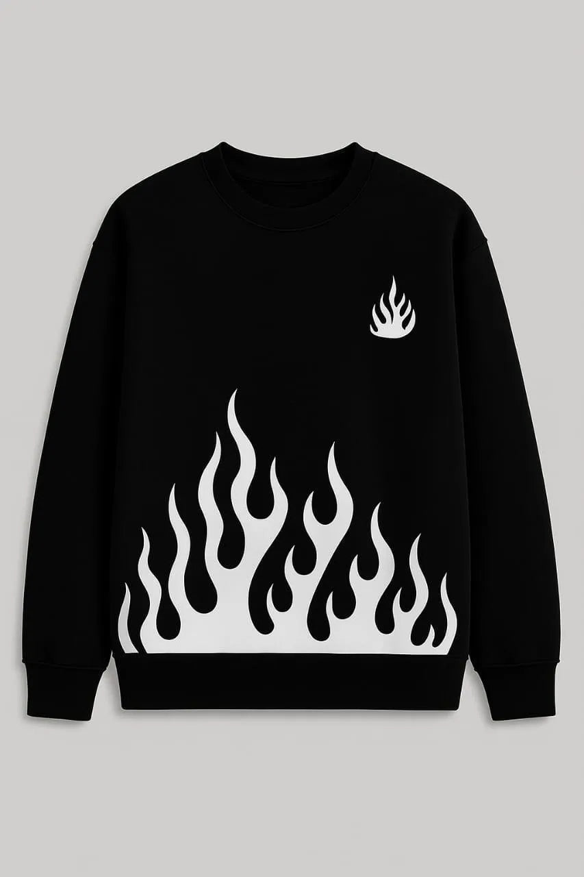 2 pieces men's fleece printed tracksuit