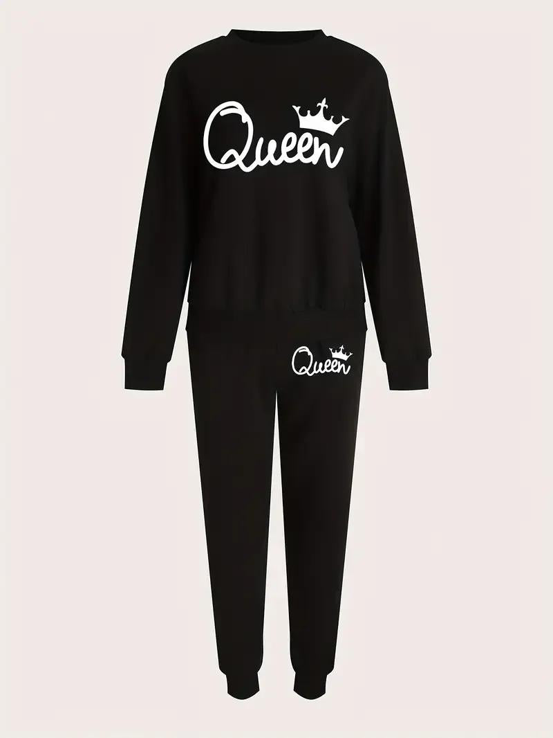 2 pieces women's stitched soft and shining fleece plain tracksuit