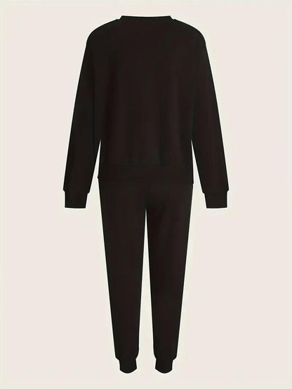 2 pieces women's stitched soft and shining fleece plain tracksuit