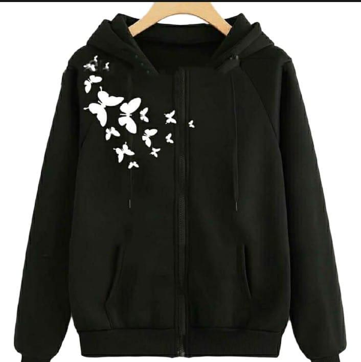 Women's fleece printed Pullover hoodie