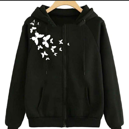Women's fleece printed Pullover hoodie