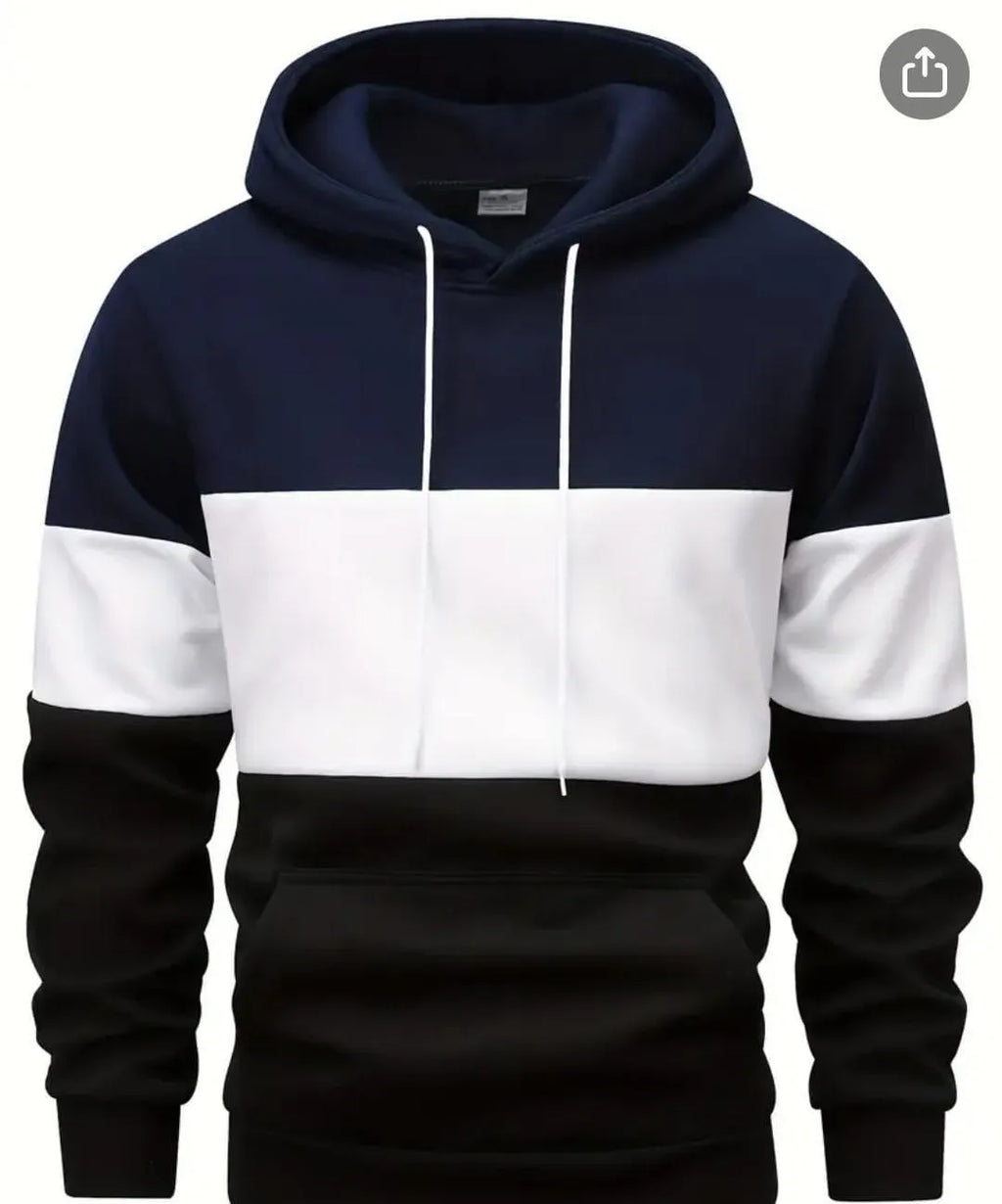 Beautiful navy blue plain hoodie